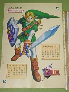 Club Nintendo México Vintage Poster The Legend of Zelda Ocarina Of Time Rare - Picture 1 of 8