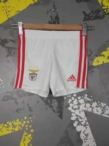 SL Benfica Home Football Shorts White Adidas Young Size 3T ig93 - Picture 1 of 7