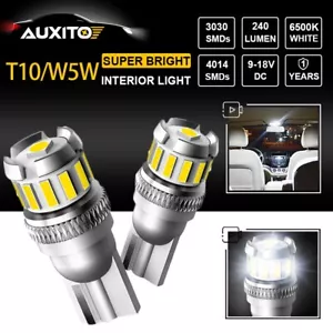 2X T10 194 W5W LED Interior Cuña Cúpula Luz Lateral Lámpara Canbus Bombillas Súper Blanco - Imagen 1 de 12