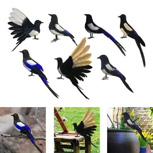 Magpie Simulation Bird Garden Ornament Realistic Crafts Artificial Bird Statue - Picture 1 of 50