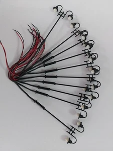 Y26-4 HO 10pcs 1:87 Scale Model Light Train Railway Layout LED Lampposts Garden - Picture 1 of 4