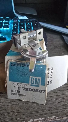 NOS 1964 1965 PONTIAC TEMPEST LEMANS GTO HEATER BLOWER SWITCH W/O AC 7287745 - Image 1 of 2