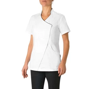 Casacca Estetista Sion Bianca Asimmetrica a Manica Corta - GIBLOR'S - Donna - Imagen 1 de 1