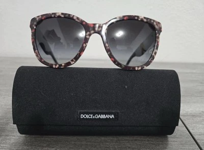 Dolce & Gabbana DG 4190 2778/8G Black Floral Sunglasses 54-19-140 In Case - Image 1 of 4