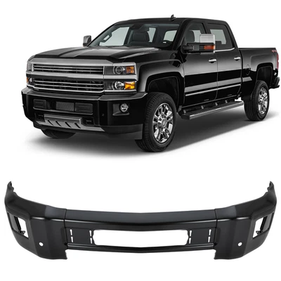 Parachoques delantero para Chevy Silverado 2500 HD 2015-2019 con luz antiniebla y sensores orificios Foto 1 de 4