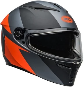 Bell Lithium Shear Motorcycle Helmet Gray/Orange - Picture 1 of 7