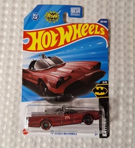 2025 Hot Wheels HW Batman Classic TV Series Batmobile 103/250 dunkelrot - Bild 1 von 9