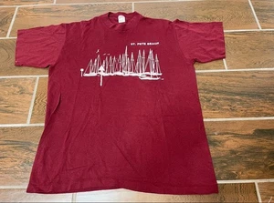 Vintage 80’s Sportswear St. Pete Beach Sail Boat Port T-Shirt Single Stitch Sz L - Picture 1 of 10