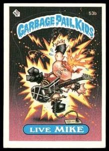 Topps Garbage Pail Kids 1985 serie 2 #53b Live Mike 2 estrellas** espalda mate EX+ - Imagen 1 de 2
