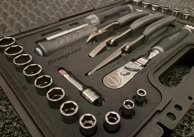 Snap On 33-pc 3/8"" Drive Metric & SAE General Service Foam Set 233FSMBFR - Image 1 of 4