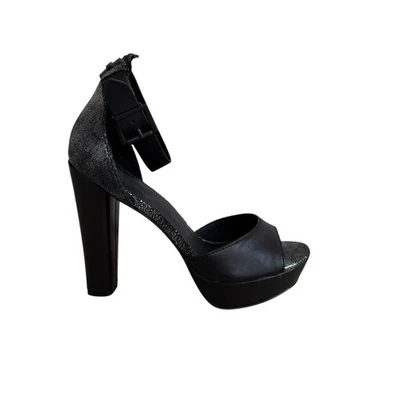 Tacones de plataforma DIESEL de cuero negro y bronce talla EU 38/US 8 Foto 1 de 4