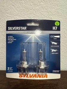 NEW - Sylvania Silverstar H7 Pair Set High Performance Headlight 2 Bulbs - Foto 1 di 2