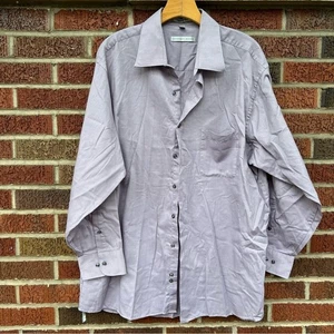 Geoffrey Beene Light Purple Collared Men’s Button Down Dress Shirt Top - Picture 1 of 4