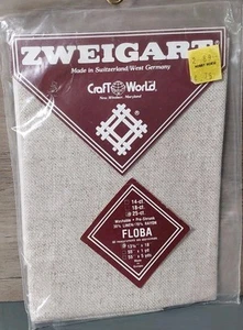 Zweigart 25 ct Floba Cross Stitch Fabric 13”x18” Sand Colored - Picture 1 of 3