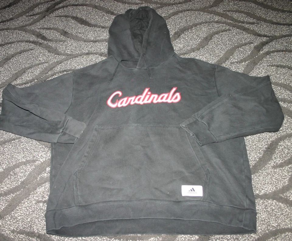 Черная толстовка с капюшоном Adidas Louisville Cardinals баскетбольная команда выпущена L NWO - Изображение 1 из 1