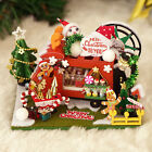 Christmas Night Dollhouse Kit Small Car Theme Handcrafted Wooden DIY Xmas SG5