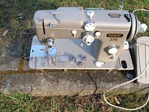 80W Sattler Nähmaschine PFAFF 230 mit Zubehör PLANETOP Baumwolle Leder Jeans - Bild 1 von 10