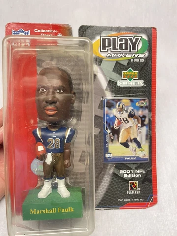 Marshall Faulk Play Makers By Upper Deck Bobble Head With Card 2001 - New! Cover