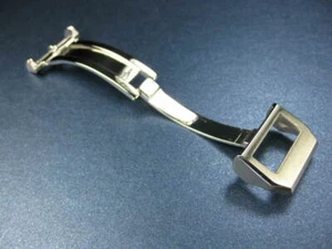18 mm Swiss 316L Hebilla de despliegue de acero inoxidable Broche plegable para banda de cuero IWC X - Imagen 1 de 3
