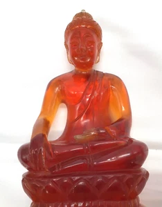 Vintage Chinese Amber Resin Buddha Statue - Picture 1 of 6