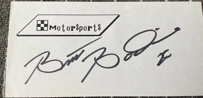 BRETT BODINE Personally Autographed Signed NASCAR Card RACING FreeShip - Image 1 of 2