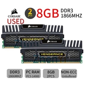 Corsair Vengeance 16GB 2x 8GB DDR3 1866MHz CL10 PC3-14900U Desktop Memory RAM UK - Picture 1 of 7