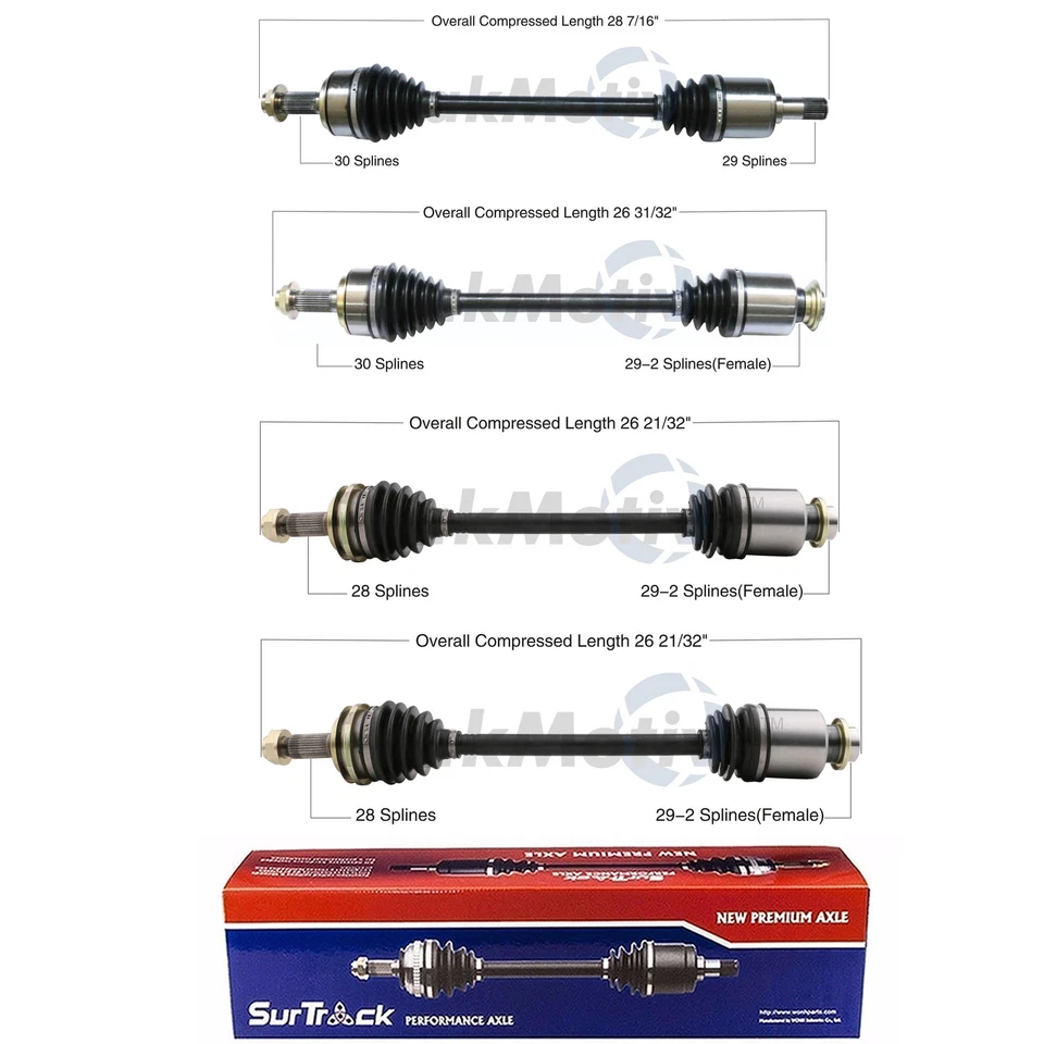 Conjunto SurTrack de eixos dianteiros e traseiros CV kit para Honda Ridgeline 2006-2014 - Imagem 1 de 1