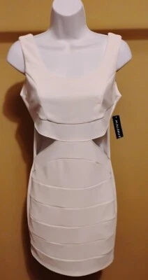 Nuevo con etiquetas Vestido ceñido al cuerpo Ruby Rox blanco liso sin mangas talla: S Foto 1 de 3