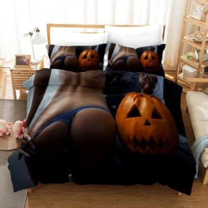 3D Bikini Beauties Halloween Quilt Cover Set Duvet Cover Bedding Pillowcases - Picture 1 of 4