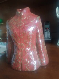 Vintage traditionelle asiatische Keramikvase in Jackeform 8,2" hoch - neuwertig - Bild 1 von 4