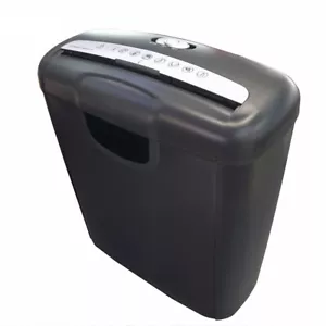 6 Sheet Strip-Cut Paper Credit Card Shredder Cd Dvd Office Commercial Reversing - Picture 1 of 5