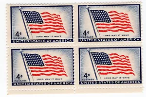 Scott #1094 Flag 48 Stars (Long May It Wave) Block of 4 Stamps - MNH - Picture 1 of 1