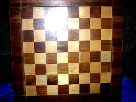 VINTAGE  TABLE  CHEIS WOOD TOP W   21in x 21in Cover
