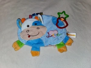 Tololo LOVE Cow Lovey Security Blanket Teether Taggie Hang Toy Crinkle Ear - Picture 1 of 9