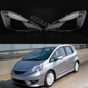 2PCS Front Headlight Lens Cover Shell For Honda Fit/Jazz MK3 GE 2008-2011 - Picture 1 of 12