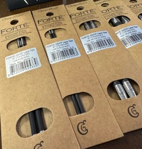 ChiaoGoo Forte 5" Stainless Steel & Carbon Fiber Interchangeable Lace Tips - Picture 1 of 25