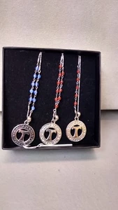 Halskette Silber 925 Agios Farbe korallenrot mit Münzanhänger - Bild 1 von 1