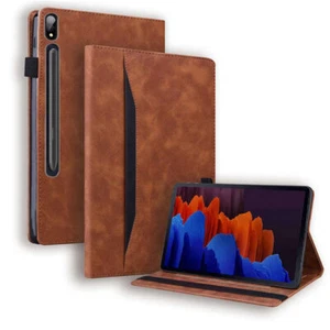 PU Leather Case Stand Cover For Samsung Galaxy Tab S9 S8 Plus Ultra S7 FE A8 A7 - Picture 1 of 19