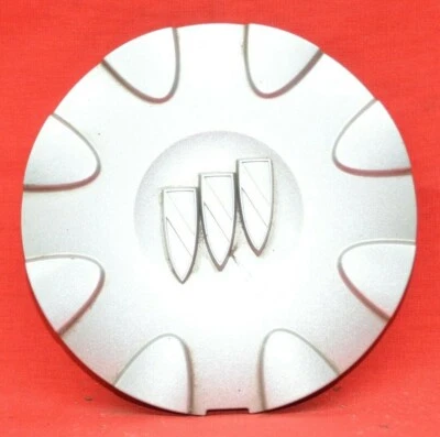 2002 - 2005 Buick LeSabre Silver OEM Factory Center Caps P/N 9594060 Single - Image 1 of 4