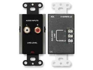 RDL DB-J2 Line Audio Extender Input Assembly - RCA jacks/Terminal block/Black - Picture 1 of 1