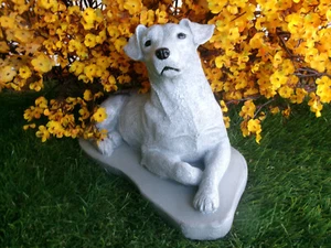 Jack Russell Terrier Dog, Concrete statue garden decor dog lovers gift memorial - Picture 1 of 5