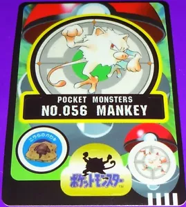 Carta Pokemon 1997 Mankey Bandai Sealdass - Foto 1 di 1