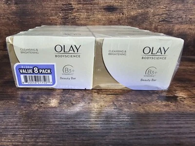 Nuevo Sellado Olay B3 Vitamina C Limpieza Iluminadora Barra de Belleza Body Science Paquete de 8 Foto 1 de 4