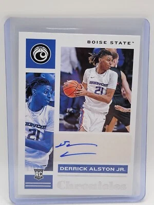 2021-22 Panini Chronicles Derrick Alston Jr. Rookie Auto Boise State Broncos - Image 1 of 2