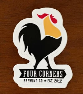 FOUR CORNERS Brewing craft beer sticker ~ Rooster Logo beer sticker ~ Dallas, TX - Picture 1 of 1