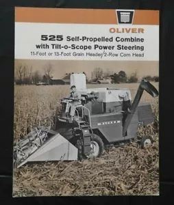 1964 "THE OLIVER 525 SELF-PROPELLED COMBINE TILT-O-SCOPE" BROCHURE VERY NICE - Picture 1 of 7