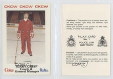 1985-86 Moncton Golden Flames Team Issue Terry Crisp #1