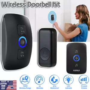 Timbre Inalámbrico Puerta Timbre Timbre Botón Timbre Kit con Receptor Impermeable - Imagen 1 de 33
