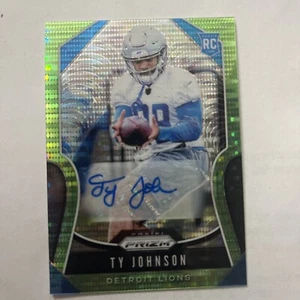 TY JOHNSON 2019 PRIZM ROOKIE NEON GREEN AUTO CARD #399 - Picture 1 of 3
