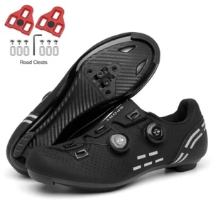 MTB Cycling Shoes Men Self-Locking Cleats Road Bike Speed Sneakers SPD Boots Red - Picture 1 of 42
